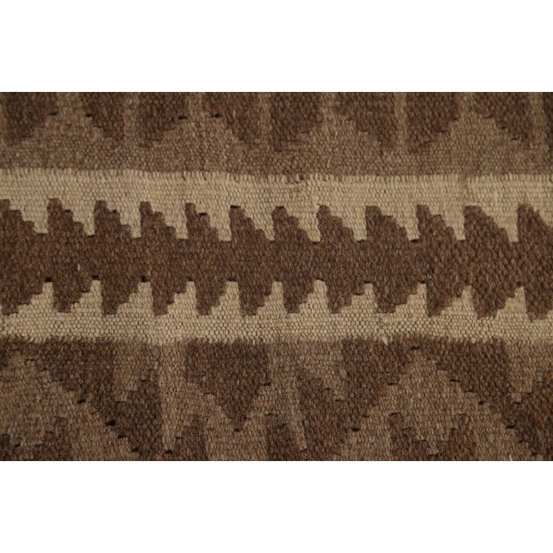 Tapis oriental brun Kilim 7 x 9