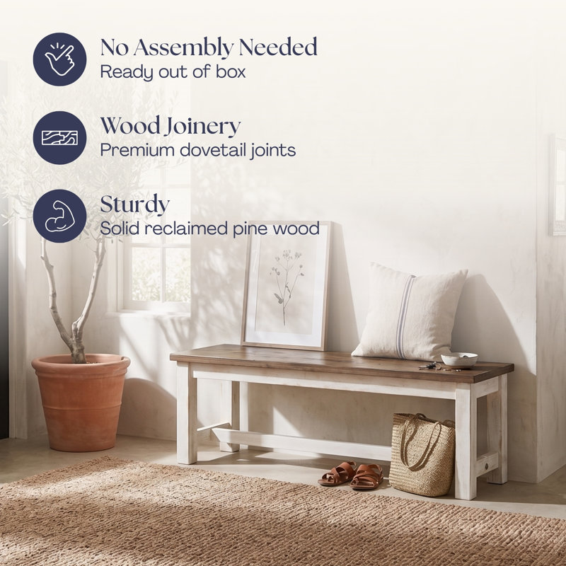Laneta Solid Wood Bench