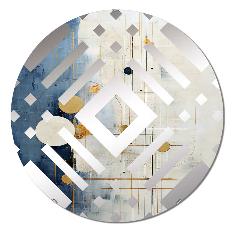 Oanez - Miroir décoratif diamant, 31,4 po x 31,4 po