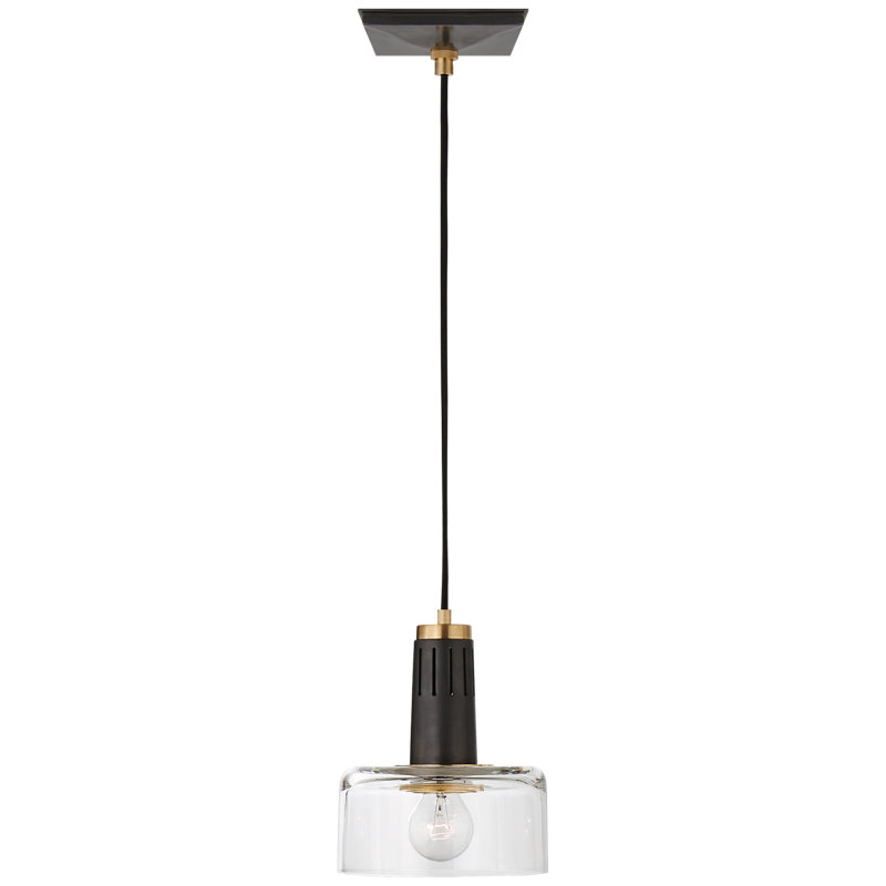 Thomas O'Brien Iris Single Pendant, Bronze/Antique Brass