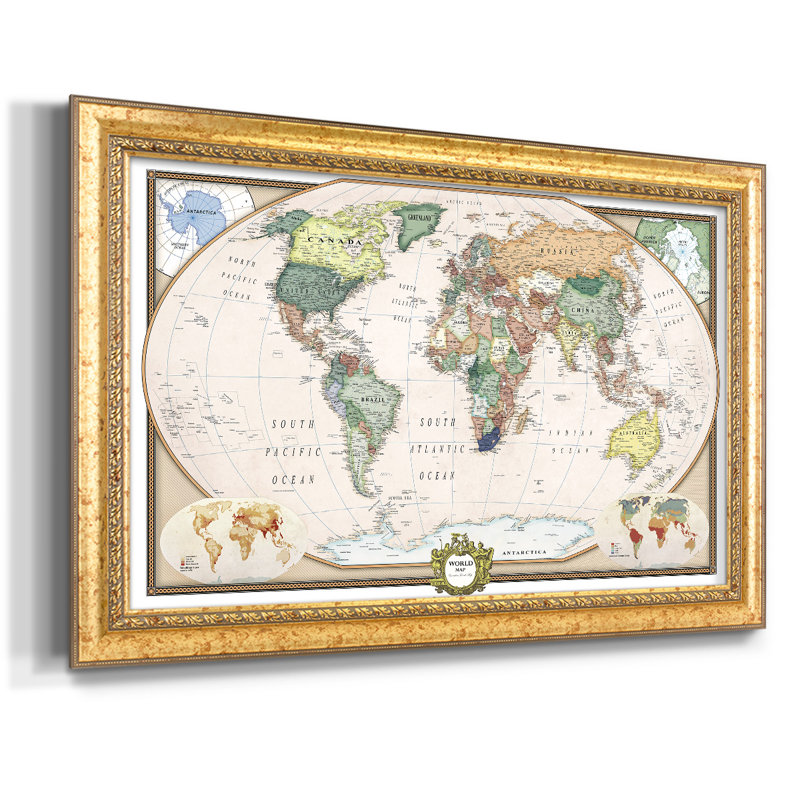 «Push Pin Map», reproduction d'art sur toile, H 26 po x l 40 po x P 1 po