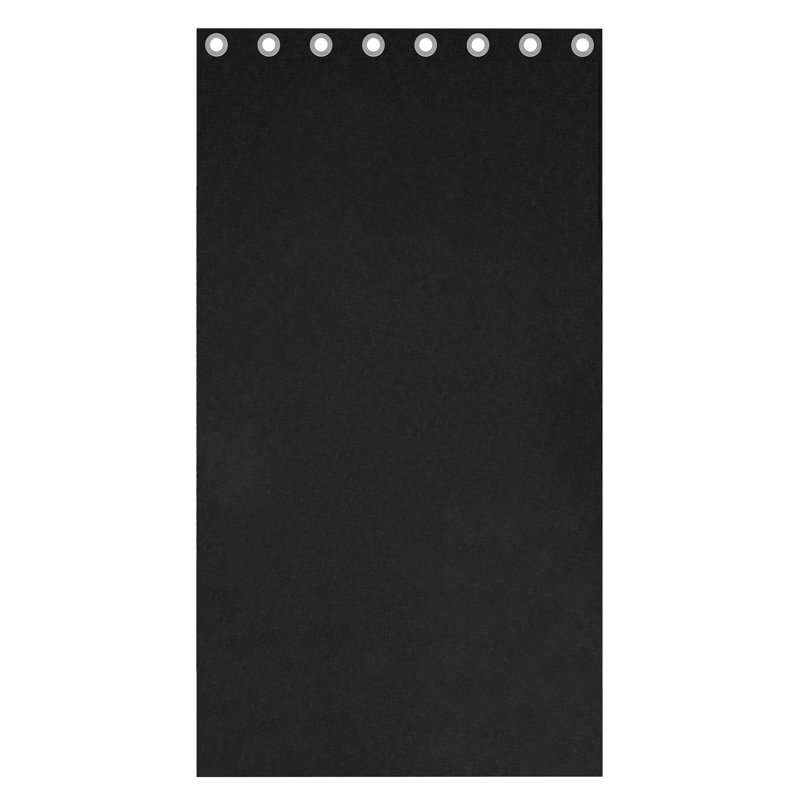 Kerbi Sunbrella Indoor/Outdoor Single Curtain Panel, Spectrum Carbon