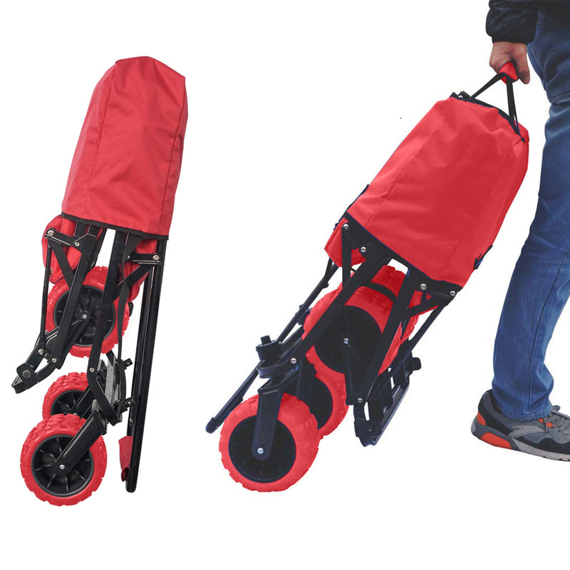 Chariot utilitaire pliable tout terrain Xl, Rouge