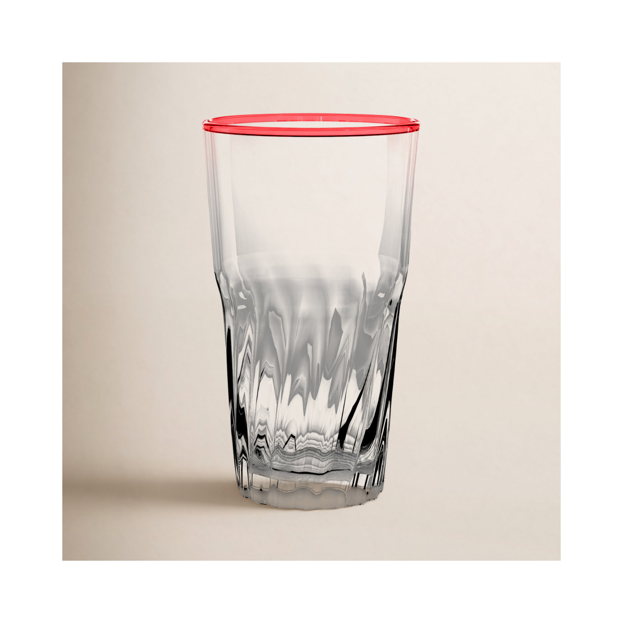 Bret 19 oz. Acrylic Drinking Glass, Red