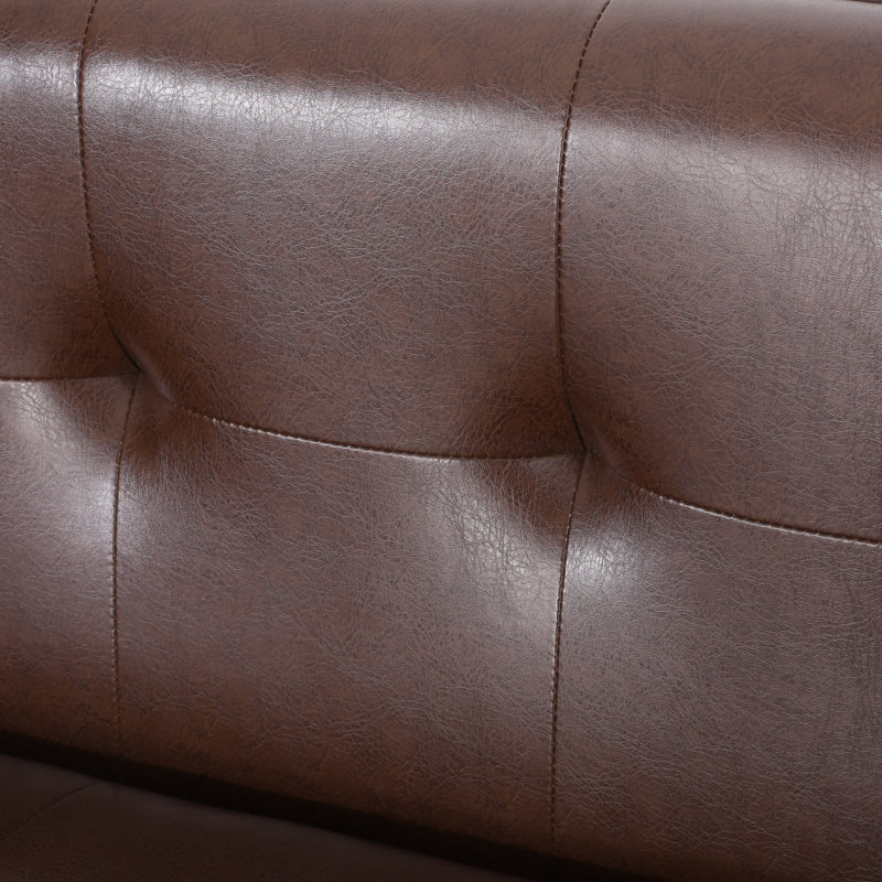 Modern Sofa 3 Seater Sofa, Dark Brown