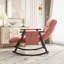 Folding Rocking Lounge Chair with Adjustable Back, Footrest & Side Pockets-325701255