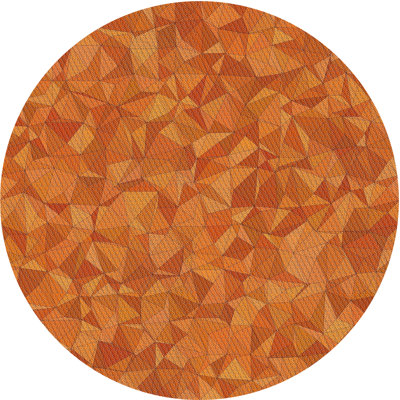 Tapis décoratif géométrique jaune Schick