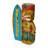 12"H Solar-Powered Tiki Statue with LED Lights