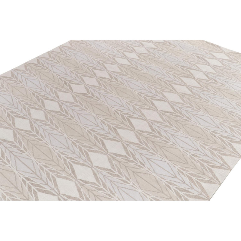 Scandinavian Wool Geometric Area Rug, Rectangle 8' x 10'