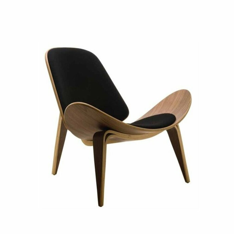 Evelynn Faux Leather Accent Chair – Modern Upholstered Side Chair for Living Rooms & Offices, Black Faux Leather