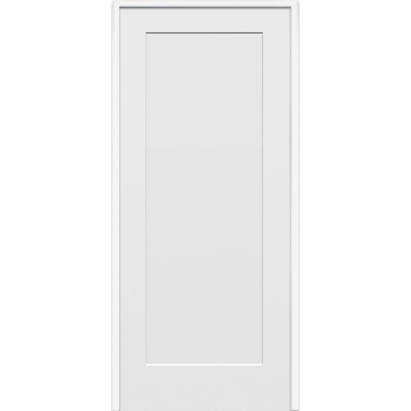 Porte standard intérieure moulée en bois manufacturé à panneau massif, 33,5 po x 81,75 po, Côté droit