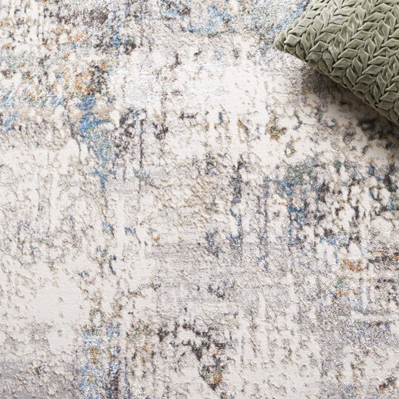 Bel Air Performance Abstract Rug, Round 6'7"
