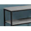 Table d'appoint, console, vestibule, étroit, canapé, stratifié gris, métal noir, contemporain, moderne