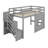 Space-Saving Designed Loft Bed With Storage Staircase And Window-310366133
