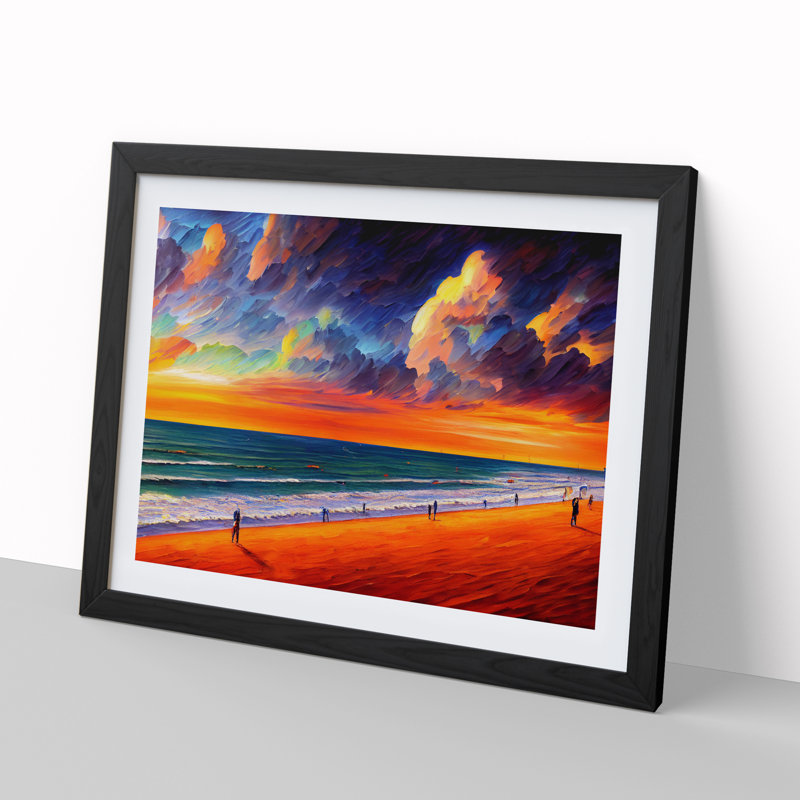 XH1022-1321X Beautiful Beach Vol.5 - Single Picture Frame Print, 34cm H x 46cm W x 2cm D, Black Framed