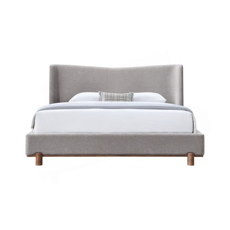 Melbourne Gray Chenille Queen Bed