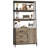 68.9"H Ladder Bookcase With 3 Drawers, 1 Cabinet With Adjustable Shelf-631607327