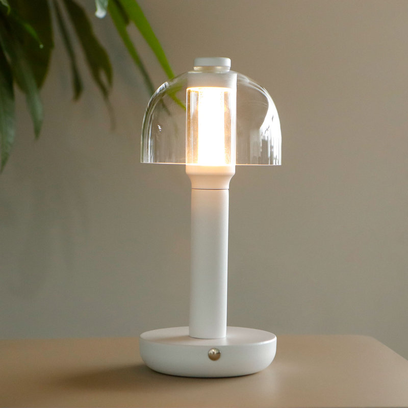 Ebern Designs Battery Operated LED Table Lamp, White