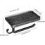 Porte-papier hygiénique en aluminium noir 7 po avec tablette pour téléphone 7 po-95853264