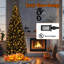 Arbre de Noël épinette noir 7 'H 7' avec 350 lumières DEL-1044157589
