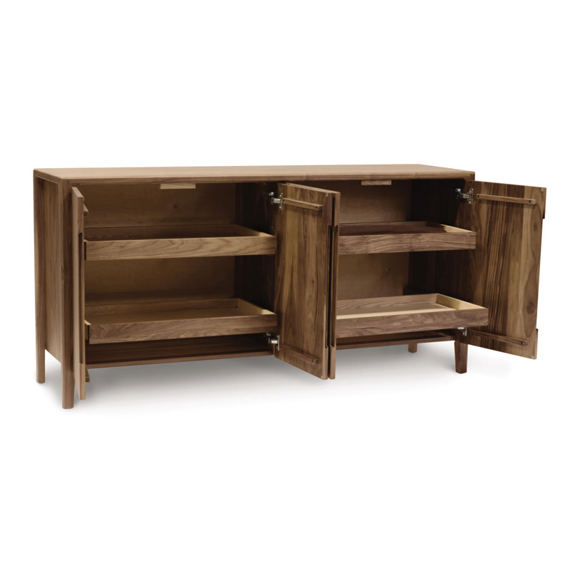 Lisse 69.5'' W Solid Wood Buffet, Natural Walnut