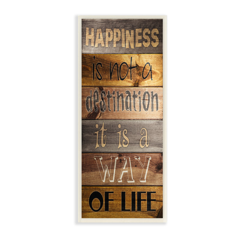 " Happiness Destination " by Diane Stimson, 7" H x 17" W, Wall Plaque