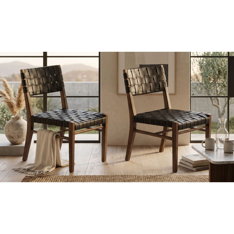 Chaise d'appoint empilable en bois massif Anotidaishe