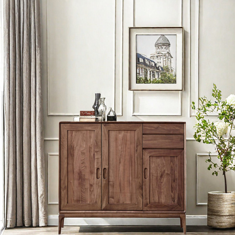 Simple Solid Wood Porch Cabinet