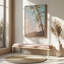 «Soft Sunset Palms», reproduction d'art sur toile-1075469416-1075469420