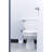 17'' Toilet Brush And Holder in White/Blue