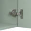 Meuble-lavabo de salle de bain avec lavabo en céramique, tablettes de rangement latérales-131450441