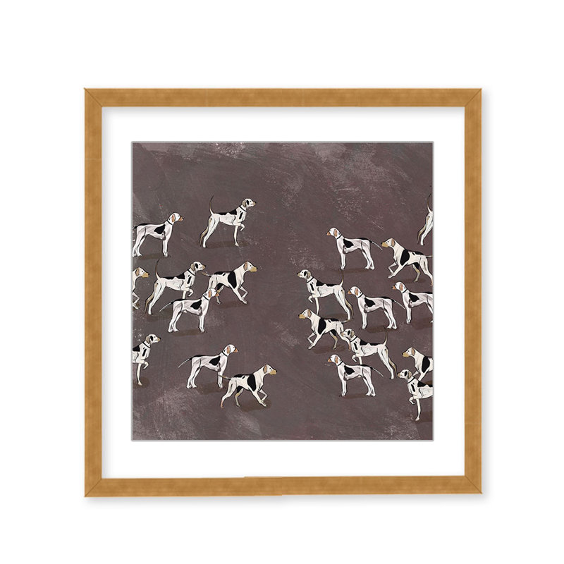 Nature Inspired Modern Ensemble: Sleek Hound Soirée, 48" H x 48" W, Wrapped Canvas, Does Not Apply