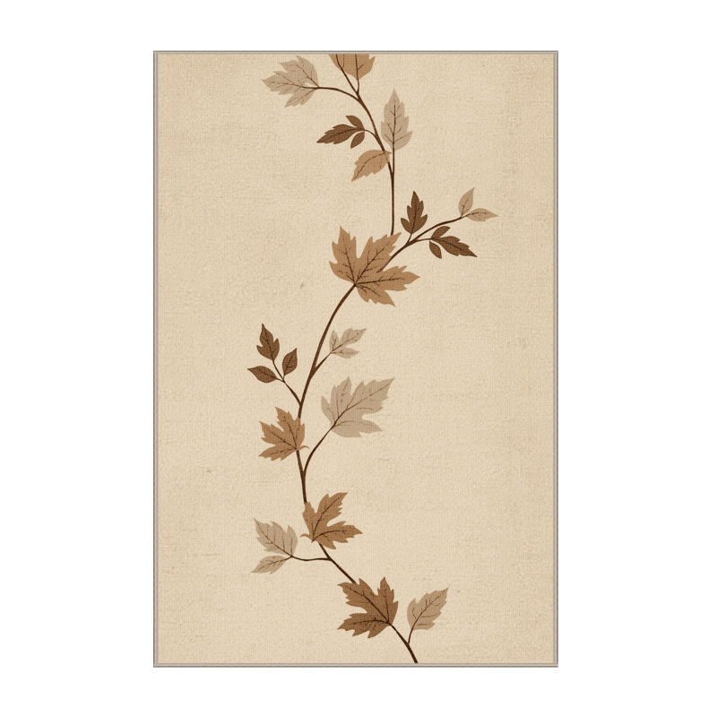 Soft Plush Festa Thanksgiving Modern & Contemporary Abstract Area Rug in Beige – Beige Binding, 8x12