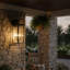 Applique murale d'extérieur noir 29,5 po 4 lumières avec abat-jour en verre-1358758134-1358758130