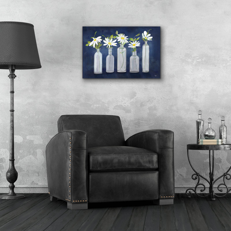  «Daisies In A Row» par Mollie B., art mural en verre acrylique, 24 po x 16 po, H 16 po x l 24 po