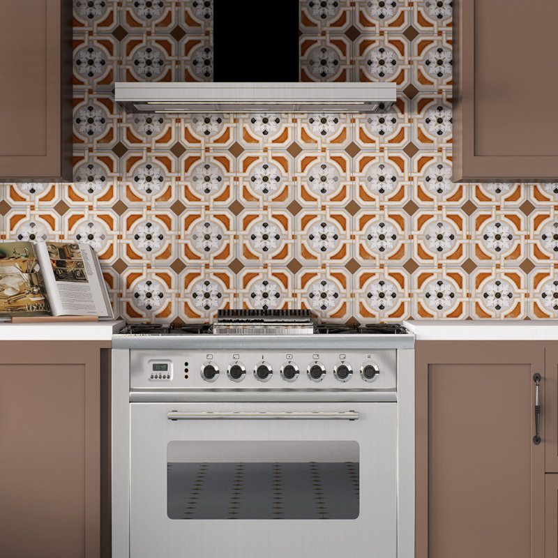 Décalcomanie octogonale vaudoise Zimer avec tacos 7-7 / 8 po X 7-7 / 8 po Carreau de porcelaine pour plancher et mur