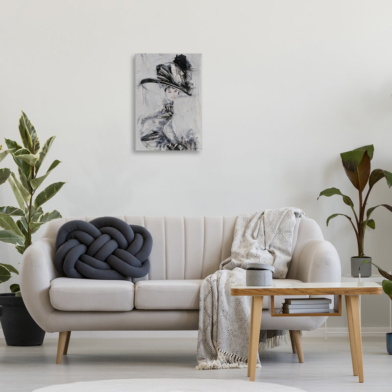 Toile abstraite et sophistiquée Audrey, design par Lucille Lee, H 24 po x l 16 po