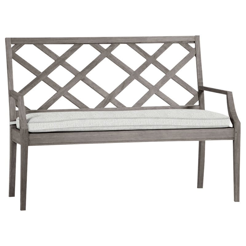 Banc d'extérieur en teck Haley, Teck huître, Welt, Perle Bali