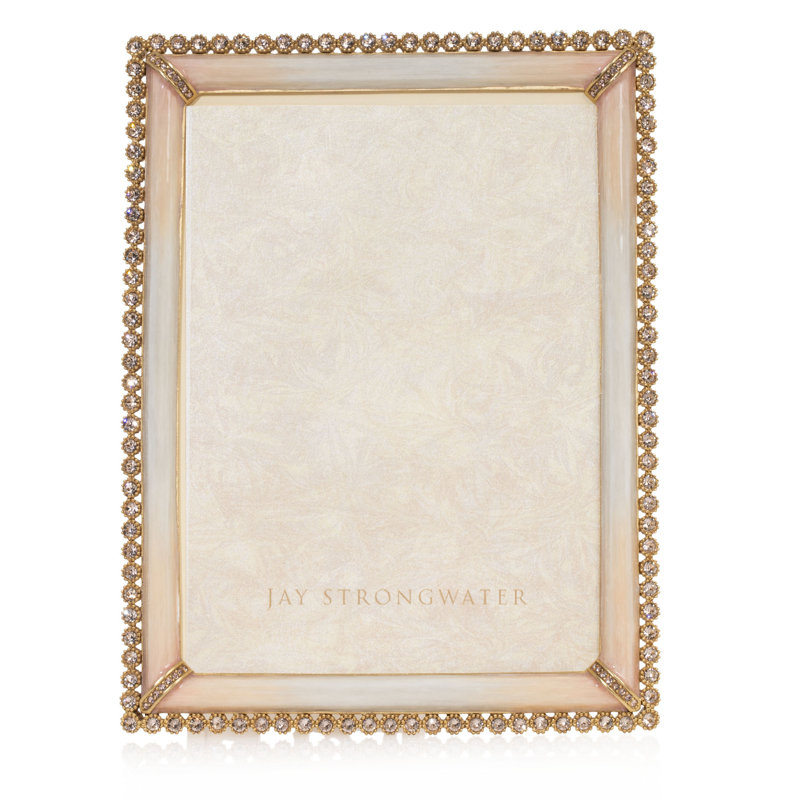 Metal Picture Frame, 5" x 7", Gold/Ivory