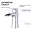 Robinet de salle de bain monotrou avec cascade Waterfall
