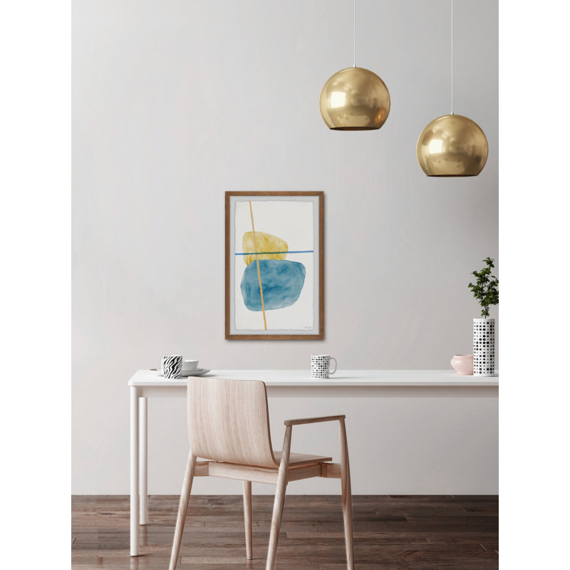 Blue And Yellow Target by Marmont Hill - Single Picture Frame Painting, 91 cm H x 61 cm W