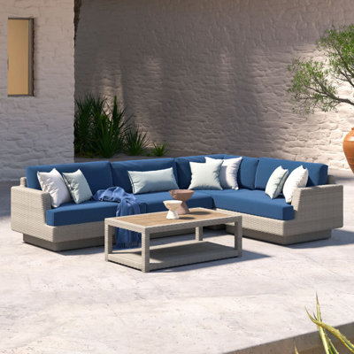 Ehrenfried 6 - Person Modular Patio Conversation Set with Cushions