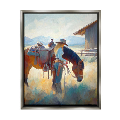 "Fille et cheval équestres" par Ramona Murdock sur toile