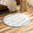 White Shag Faux Sheepskin Fluffy Fur Washable Area Rug with Gray Tip-318383210