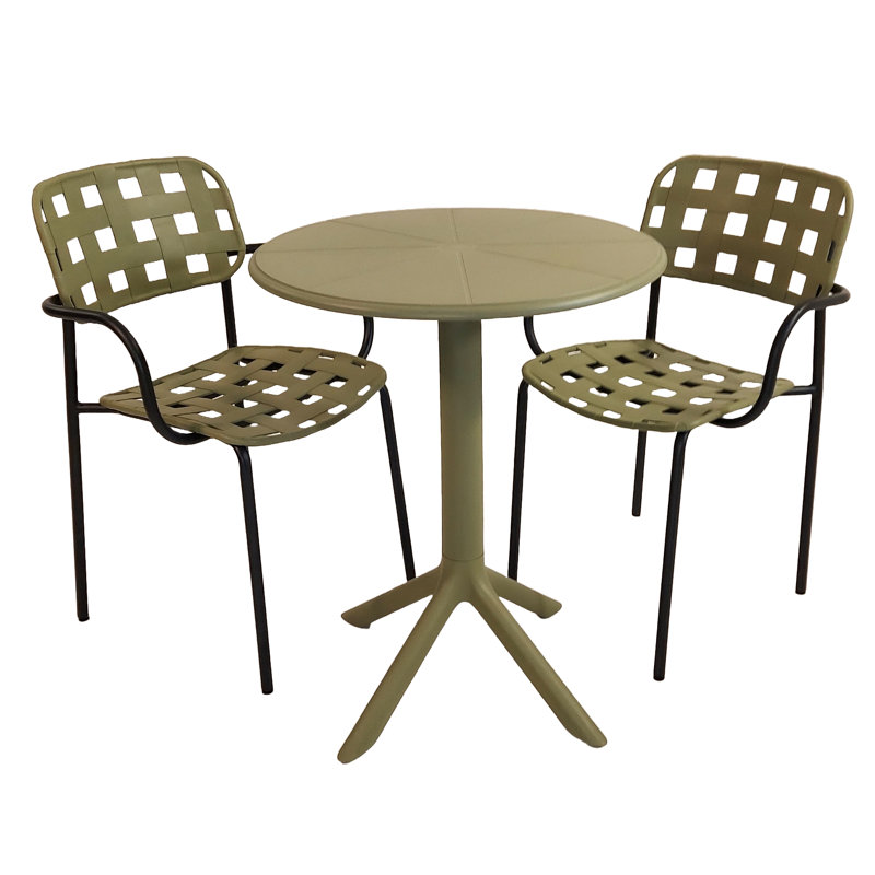 Bhim 2 - Person Dining Set, Green/Green/Green