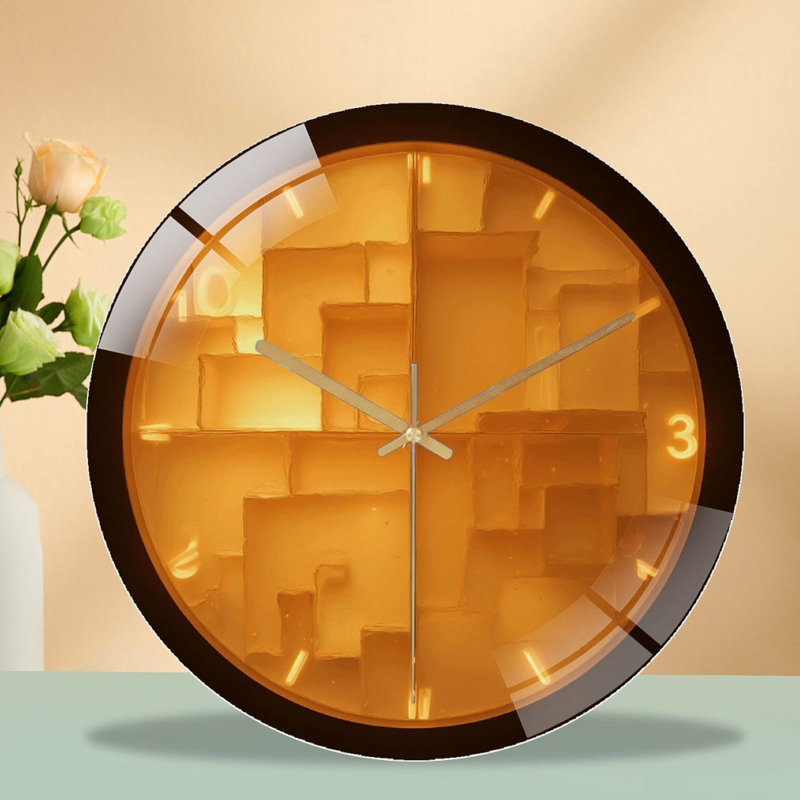 Horloge murale moderne à motif géométrique moderne 12 po
