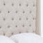 Lit touffeté en tissu Laurent beige-1935446112