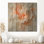 Fleur abstraite crème pétale symphonie I - décoration murale en bois floral abstrait - sur bois de pin naturel
