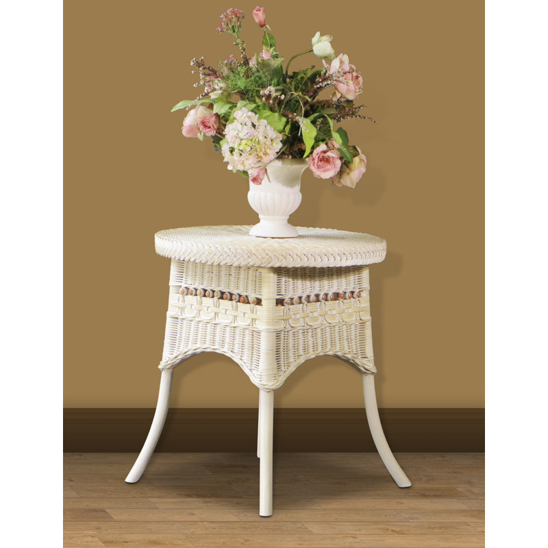 Table de bout, Blanc délavé, 24 po