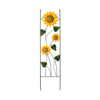 Brelle 48'' H x 12.25'' W Iron Gothic Trellis